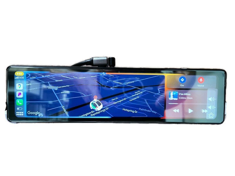 CarPlay & AndroidAuto Rear View Mirror with DVR - 12