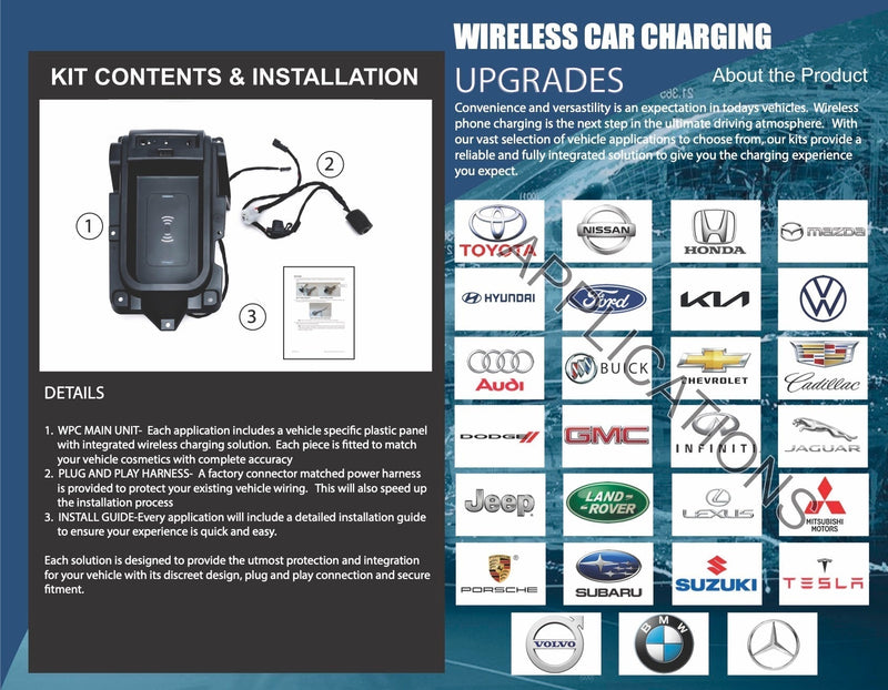 Wireless Car Charger Retrofit - Vehicle Specific for 2017-2022 Audi A4L - Ensight Automotive Solutions -